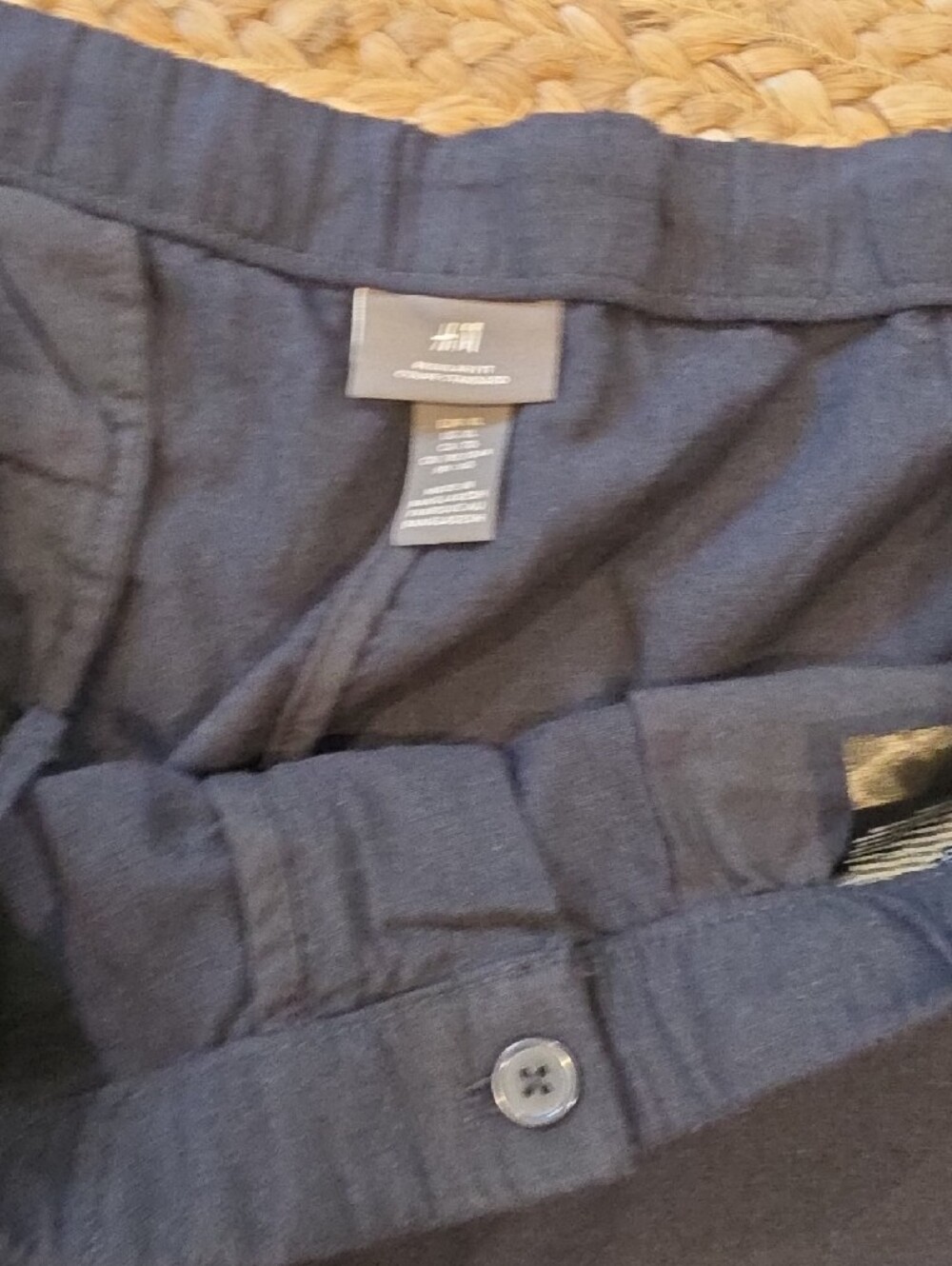 H&M Navy Drawstring Linen Pants - Picture 4 of 5